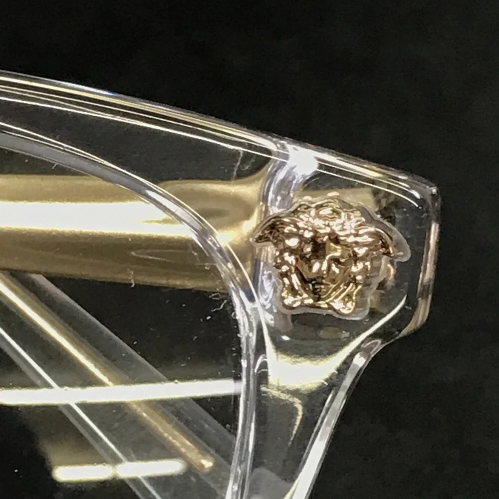 Versace Eyeglasses Frames MOD.3242A 148 Crystal Clear Gold Asian Fit 54-18-140